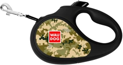 Повідок-рулетка для собак WAUDOG R-leash L малюнок "Мілітарі" (383-4026Collar)