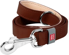 Повідець для собак шкіряний WAUDOG Classic, Ш 14 мм, Дов 122 см, Коричневий (08136Collar)