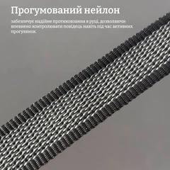 Без бренду Довгий повідець 5 м. для собак з металевим карабіном та прогумованим нейлоном, ширина 2 см.