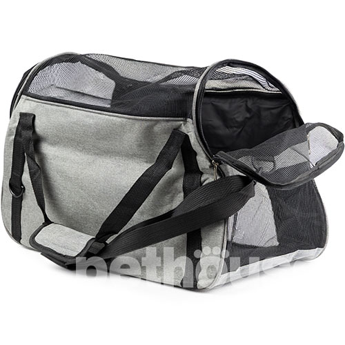 D&M Pets Сумка-переноска Cross-Body для котів і собак, сіра L