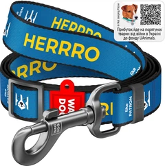 Повідець для собак нейлоновий WAUDOG Nylon L-XXL з візерунком "Патрон" (372-4025Collar)