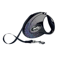Повідець-рулетка для собак Flexi Glam Splash Mystic M стрічка 5 м - чорний