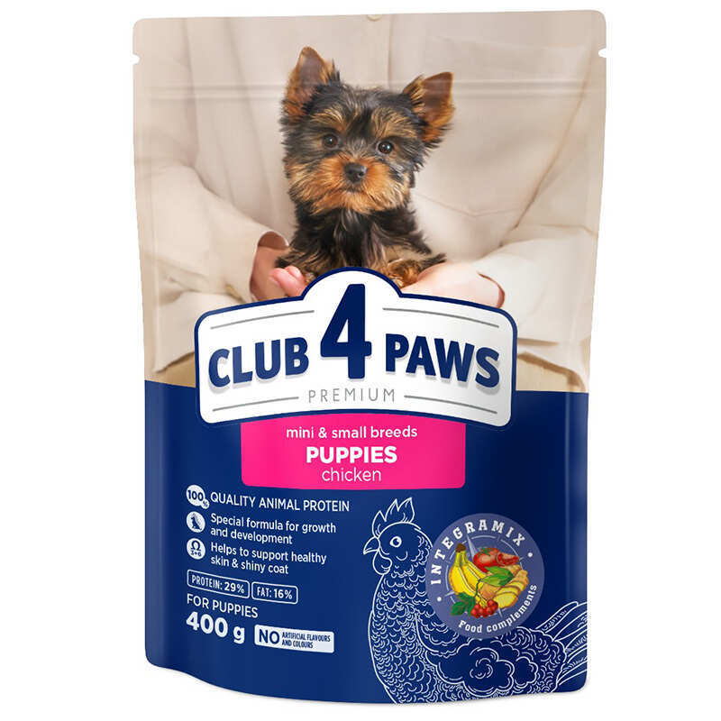 Club 4 Paws Корм з м'ясо птиці курка для цуценят мініатюрних порід