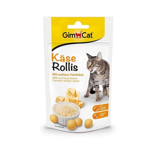 GimCat (ДжимКет) Kase-Rollis - Загальнозміцнюючий комплекс для котів з сиром, 40 г