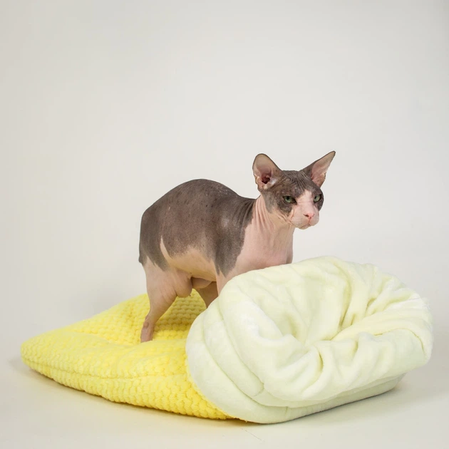 Будинок - нора мішок для кішок і собак Style Pets MM/ Frida - yellow (MM/ FY ) розмір L 50 см на 75 см