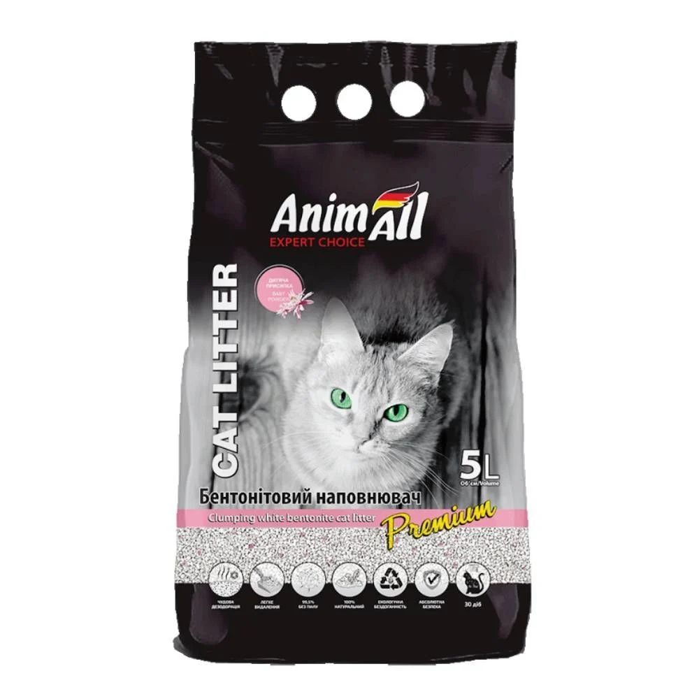 AnimAll наповнювач бентонітовий 5 л - дитяча пудра