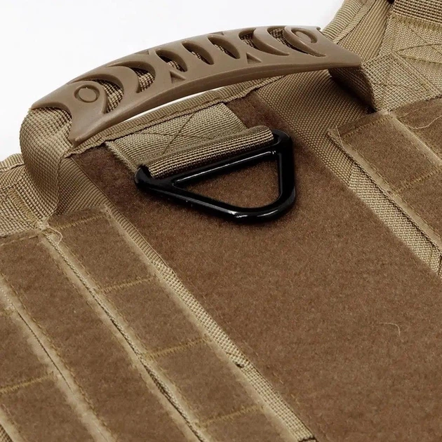 Шлейка для собак Tactical K9, металева пряжка фастекс і система MOLLE, S (51-61 см) Коричневий (271S-KHAKI)