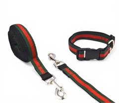 Без бренда Повідець для собак Pet & Co Gucci Д 3 м Ш 15 мм зелено-червоний (2118)