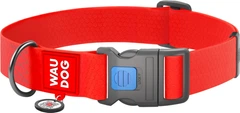 Нашийник для собак водостійкий WAUDOG Waterproof з QR паспортом пластиковий фастекс XXL Ш 40 мм Дов 46-70 см Червоний (25113Collar)