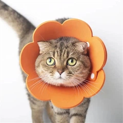 Xtep Комір-нашийник "для загоєння ран" для собак та кішок Orange Flower Size S