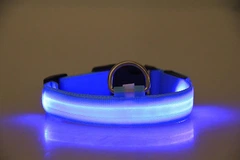 Без бренду Led, що світиться, нашийник для собак і кішок 30-40 см Синій (00014MaxR)