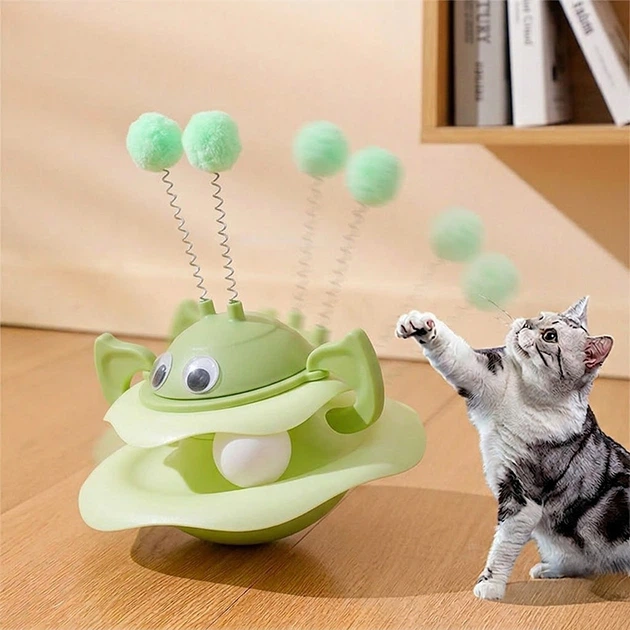 Іграшка Taotaopets 014435 Green для кота інтелектуальна Неваляшка
