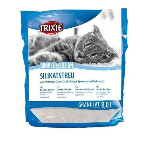 Силікагелевий наповнювач для котячого туалету Trixie Simple'n'Clean, 8 л