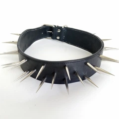 Захисний шкіряний нашийник ручної роботи Lockdog XL(56-70 см) (zoo0005340)