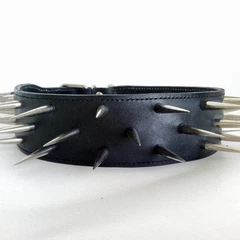 Захисний шкіряний нашийник ручної роботи Lockdog XL(56-70 см) (zoo0005340)