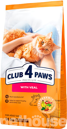 Club 4 Paws Корм з телятиною для дорослих котів