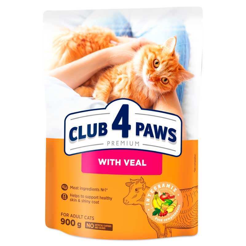 Club 4 Paws Корм з телятиною для дорослих котів