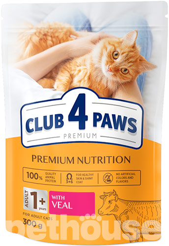 Club 4 Paws Корм з телятиною для дорослих котів