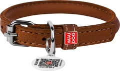 Нашийник для собак шкіряний Collar WAUDOG Soft з QR паспортом, круглий, XS, Д 8 мм, Дов 25-33 см (22326)