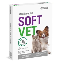 Нашийник для котів та собак Provet Softvet Біо репелентний від бліх 35 см (MLZ11578)