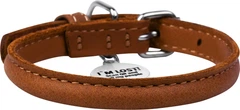 Нашийник для собак шкіряний Collar WAUDOG Soft з QR паспортом, круглий, XS, Д 8 мм, Дов 20-25 см (22316)