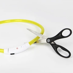 Світлодіодний LED нашийник Lesko L-18 Yellow S для собак і котів USB водовідштовхуючий, що світиться