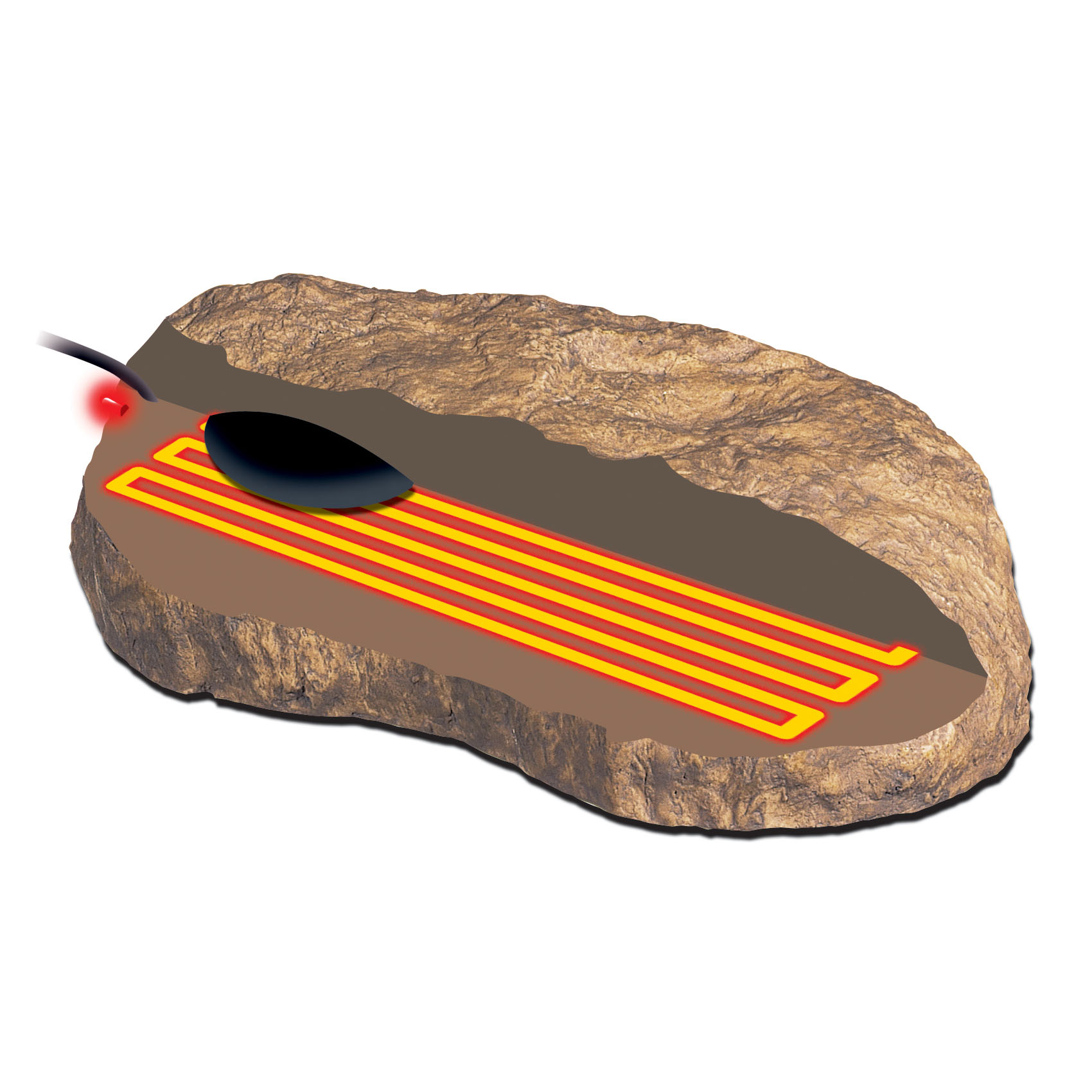 Обігрівач Exo Terra «Heat Wave Rock» Гарячий камінь 15 W, 31 x 18 см