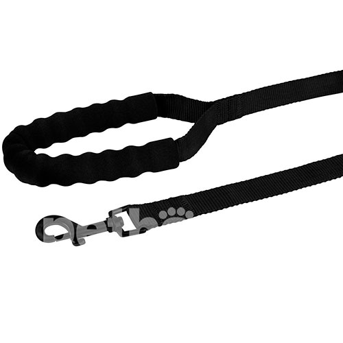 Barksi Active Нейлоновий повідець з м'якою ручкою для собак, чорний 9м х 2,5см