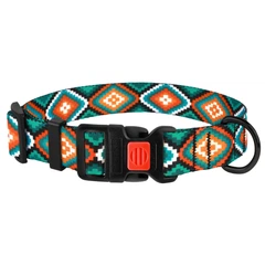 Нашийник Для Собак BronzeDog Urban Tribal з Пластикової Пряжкою Ромб Різнобарвний 16 мм 25-33 см (50/1334)