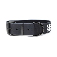 Біотановий класичний широкий нашийник для собак BullyBillows Billowthane Pin Collar 5 cm S: 50 мм, ОШ 35-43 см Чорний