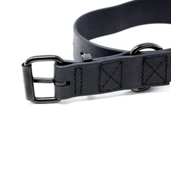Біотановий класичний широкий нашийник для собак BullyBillows Billowthane Pin Collar 5 cm S: 50 мм, ОШ 35-43 см Чорний