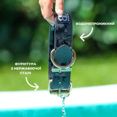 Біотановий класичний широкий нашийник для собак BullyBillows Billowthane Pin Collar 5 cm S: 50 мм, ОШ 35-43 см Чорний