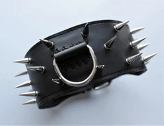 Нашийник для собаки шкіряний з шипами Lockdog, Д 52-62 см, Ш 6 см (ld070_XL)