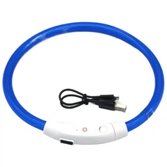 Світлодіодний LED нашийник для собак Supretto із зарядкою USB, синій (94160002)