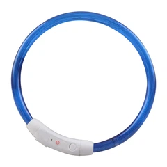 Світлодіодний LED нашийник для собак Supretto із зарядкою USB, синій (94160002)