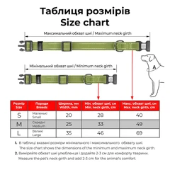 Нашийник для собак бавовняна тасьма CoLLaR Брезент, пластиковий фастекс, розмір M, 33-49 см 25 мм (9933)