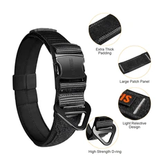 Нашийник OneTigris K9 Dog Collar X11 з металевою пряжкою Чорний М