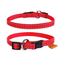 Collar Нашийник Dog Extreme з нейлону регульований для котів і собак дрібних порід, розмір XS, 20-30 см, 10 мм, червоний (42843)