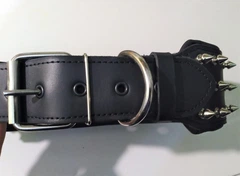 Нашийник для собаки шкіряний з шипами Lockdog, Д 52-62 см, Ш 6 см (ld063_XL)