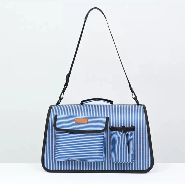 Сумка переноска для котів і собак CosmoPet CP-09 53x23x27 см Блакитний