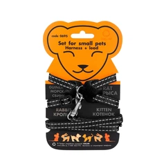Нашийники, повідки, шлеї Collar Dog Ехтrеме Шлея для кошенят, нейлонова, чорна XXS (z06951)