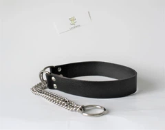 Нашийник з натуральної шкіри Lockdog M(30-44 см) (zoo0005278)