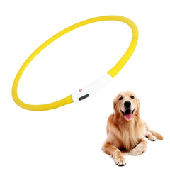 EcoToys Нашийник для собак LED світиться жовтий 35 см 6639