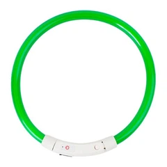 Lock Mat Нашийник для собак Led колір, що світиться ЗЕЛЕНИЙ розмір середній 50см (OM1)