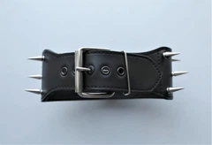 Нашийник для собаки шкіряний з шипами Lockdog, Д 30-40 см, Ш 6 см (ld070_M)