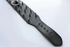 Нашийник для собаки шкіряний з шипами Lockdog, Д 30-40 см, Ш 6 см (ld070_M)