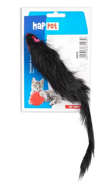 Happet Іграшка для котів довга мишка, 14см (K079)