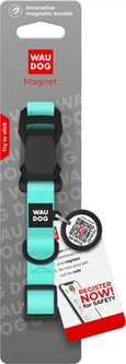 Нашийник для собак водостійкий WAUDOG Magnet з QR паспортом, магнітна пряжка-фастекс, S, Ширина 15 мм, Довжина 26-35 см Тіффані (279427collar)