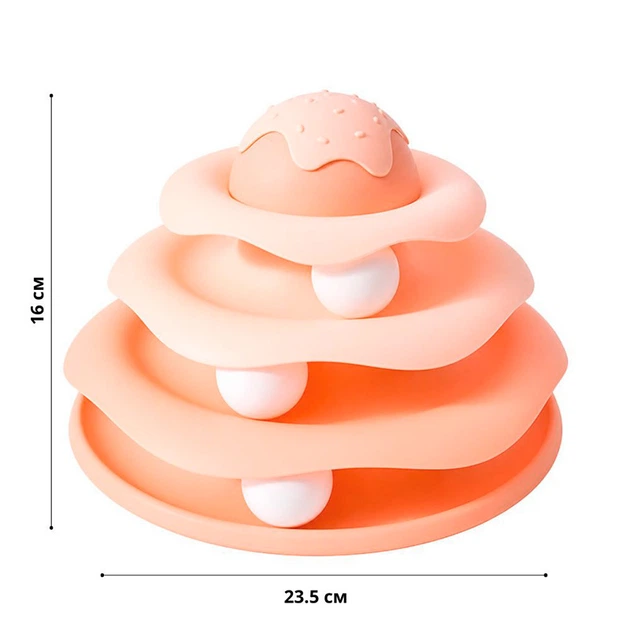 Іграшка Taotaopets 07A10001 Peach для кота інтелектуальна 3-рівнева Вежа