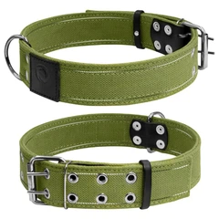 Нашийник для собак CoLLaR подвійний, бавовняна тасьма зі світловідбиваючою ниткою (4820082490928)